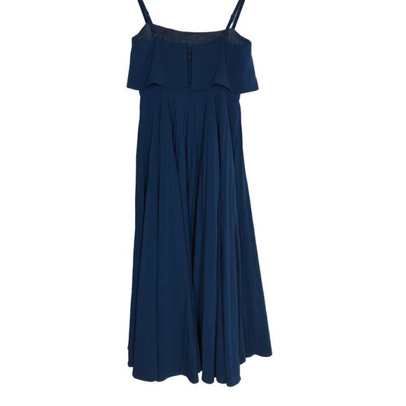 Jill Jill Stuart Dress Pleated Popover Sleeveless Square Neck Maxi Gown Blue 2 - Picture 4 of 10